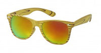 Cargar imagen en el visor de la galería, Sonnenbrille Nerd Holz Design verspiegelt getönt 400 UV
