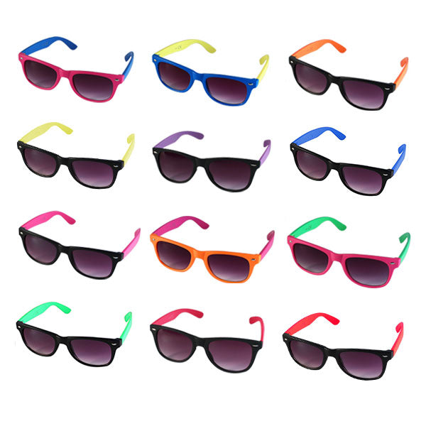 Sonnenbrille Nerd zweifarbig Unisex Brille lila getönt 400 UV