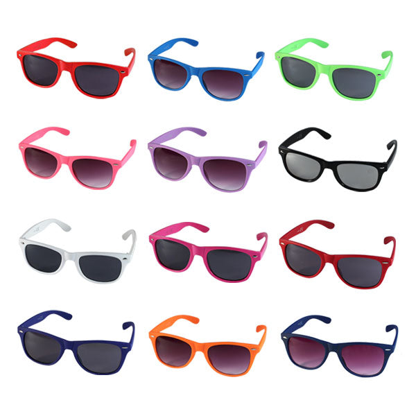 Sonnenbrille Nerd einfarbig Unisex Brille bunt getönt verspiegelt 400 UV