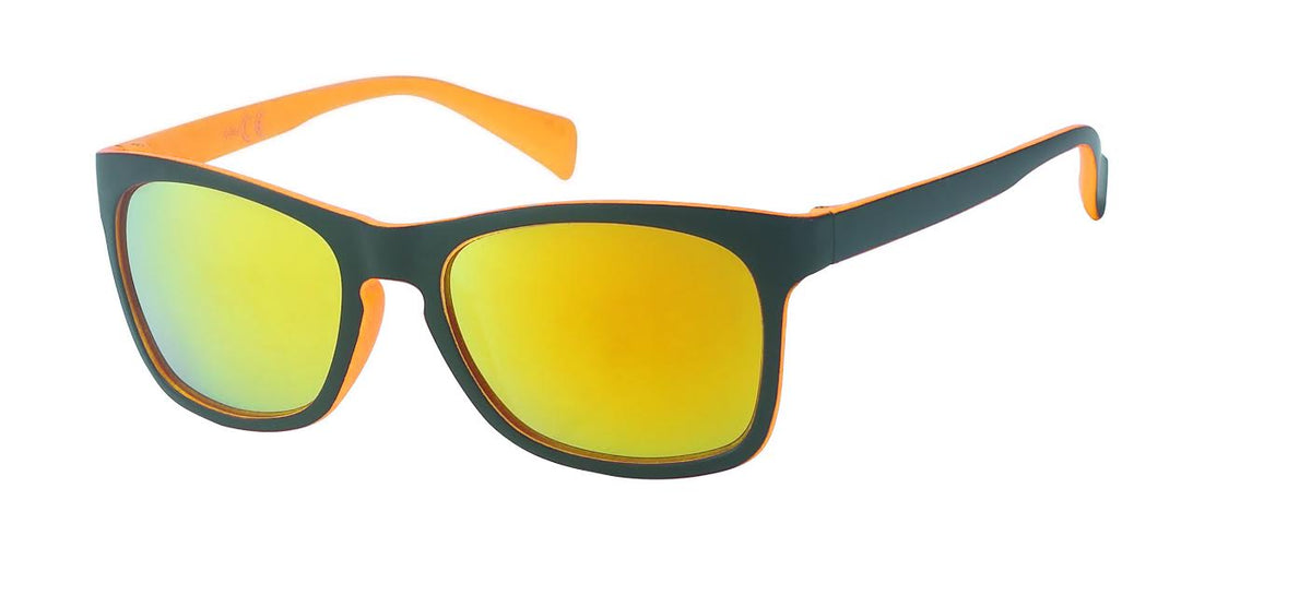 Sonnenbrille verspiegelt 400 UV Nerd schwarz bunt