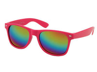 Cargar imagen en el visor de la galería, Sonnenbrille Unisex Nerd Regenbogen verspiegelt 400 UV  bunt
