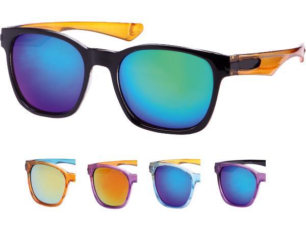 Sonnenbrille bunt verspiegelt 400 UV  transparent dreifarbig sportlich