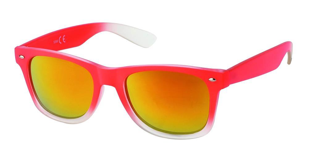 Sonnenbrille transparent Farbverlauf 400 UV Nerd verspiegelt