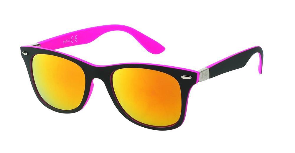 Sonnenbrille verspiegelt 400 UV Nerd Silberscharnier schwarz bunt