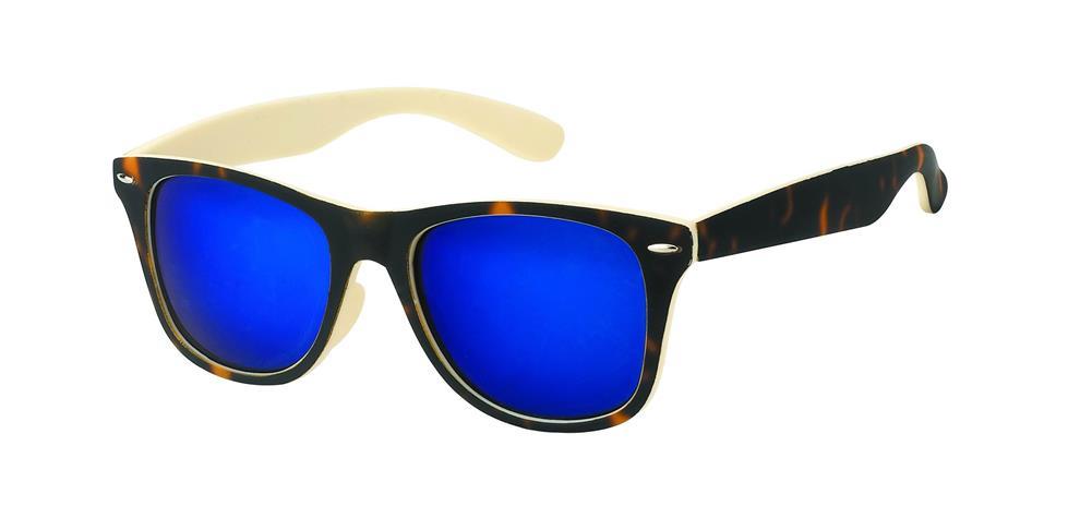 Sonnenbrille verspiegelt 400 UV Nerd Tiger Print braun bunt