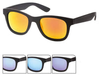 Cargar imagen en el visor de la galería, Sonnenbrille schwarz Nerd 400 UV verspiegelt orange blau grün
