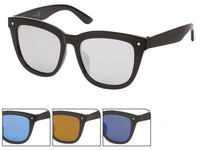 Load image into Gallery viewer, Sonnenbrille Nerd Cat Eye 400 UV bunt verspiegelt groß hoher Steg Punkt
