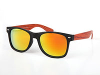 Cargar imagen en el visor de la galería, Sonnenbrille Nerdbrille 400 UV Ziermandel Holzdesign Maserung
