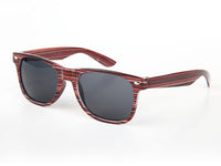 Cargar imagen en el visor de la galería, Sonnenbrille Nerdbrille 400 UV Ziermandel Holzdesign Maserung
