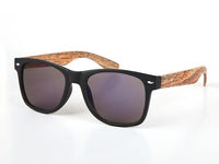 Cargar imagen en el visor de la galería, Sonnenbrille Nerdbrille 400 UV Ziermandel Holzdesign Maserung
