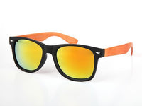 Cargar imagen en el visor de la galería, Sonnenbrille Nerdbrille 400 UV Ziermandel Holzdesign Maserung
