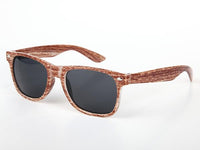 Cargar imagen en el visor de la galería, Sonnenbrille Nerdbrille 400 UV Ziermandel Holzdesign Maserung
