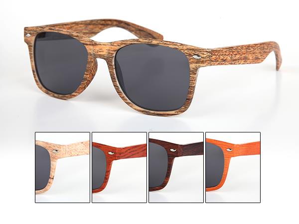 Sonnenbrille Nerdbrille 400 UV Ziermandel Holzdesign Maserung