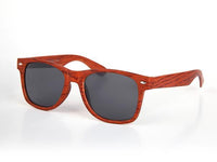 Cargar imagen en el visor de la galería, Sonnenbrille Nerdbrille 400 UV Ziermandel Holzdesign Maserung
