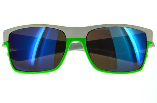 Nerd Sonnenbrille weiß bunt verspiegelt rot grün orange