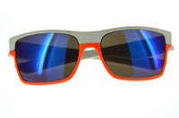 Cargar imagen en el visor de la galería, Nerd Sonnenbrille weiß bunt verspiegelt rot grün orange
