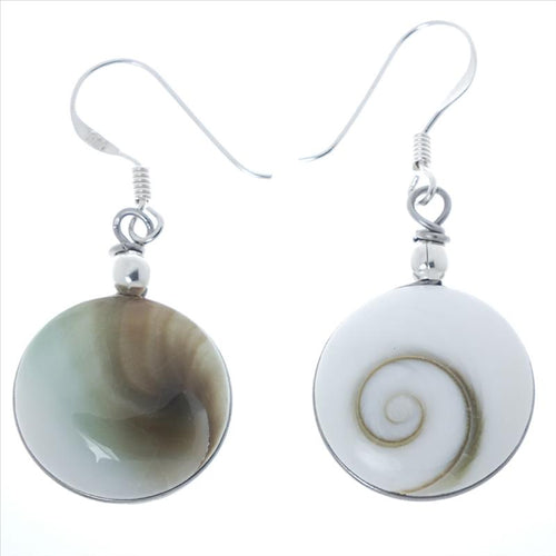 Shivaauge Silberohrringe rund 16 mm Ohrringe 925er Sterling Silber Shiva Auge Eye Damen Schmuck