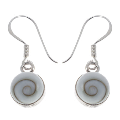 Shivaauge Silberohrringe plastisch 8 mm rund Ohrringe 925er Silber Shiva Auge Eye Damen Schmuck