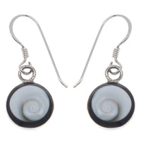 Cargar imagen en el visor de la galería, Shivaauge Silberohrringe Ohrringe schwarz rund Raisin 925er Silber Shiva Auge Eye Damen Schmuck
