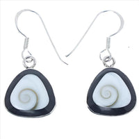 Load image into Gallery viewer, Shivaauge Silberohrringe Resin dreieckig Ohrringe 925er Sterling Silber Shiva Auge Damen Schmuck
