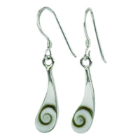Load image into Gallery viewer, Shivaauge Silberohrringe Träne gebogen Ohrringe 925er Sterling Silber Shiva Auge Eye Damen Schmuck
