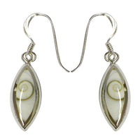 Load image into Gallery viewer, Shivaauge Silberohrringe spitze Ellipse Ohrringe Ohrhänger 925er Silber Shiva Auge Eye Damen Schmuck
