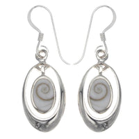 Cargar imagen en el visor de la galería, Shivaauge Ellipsen Silberohrringe Ohrringe Ohrhänger 925er Sterling Silber Damen Schmuck Shiva Auge
