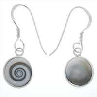 Load image into Gallery viewer, Shivaauge Silberohrringe oval 10 mm Ohrringe Ohrhänger 925er Silber Shiva Auge Eye Damen Schmuck
