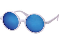 Load image into Gallery viewer, Sonnenbrille Hippie John Lennon Brille Nerd bunt verspiegelt 400 UV runde Gläser unisex
