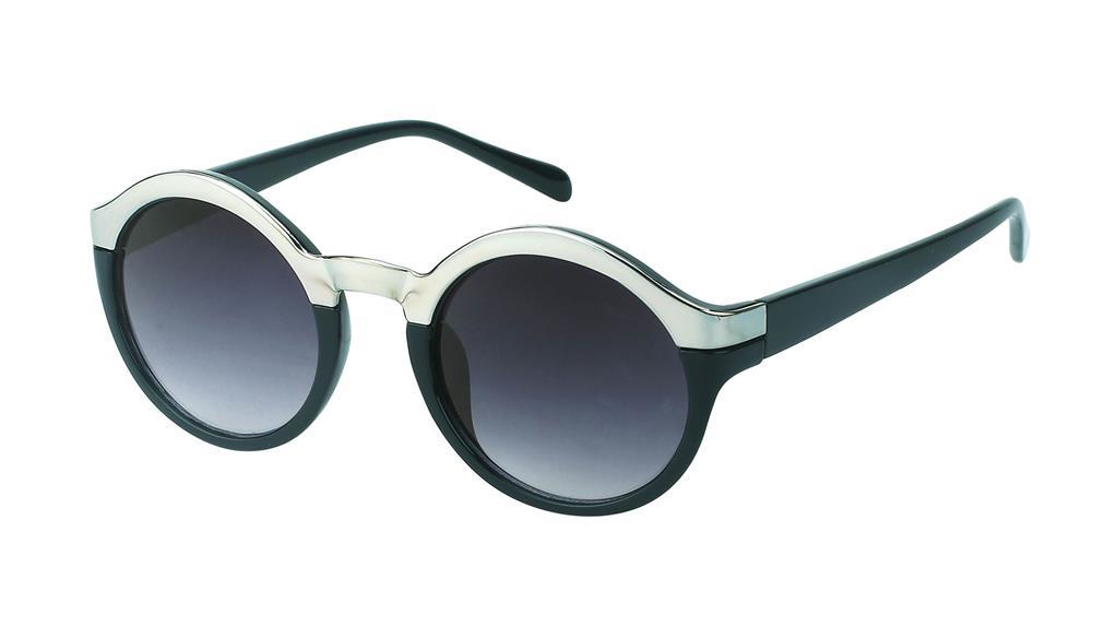 Sonnenbrille rund Oberkante Metall Glamour Vintage Retro 400UV John Lennon golden silbern