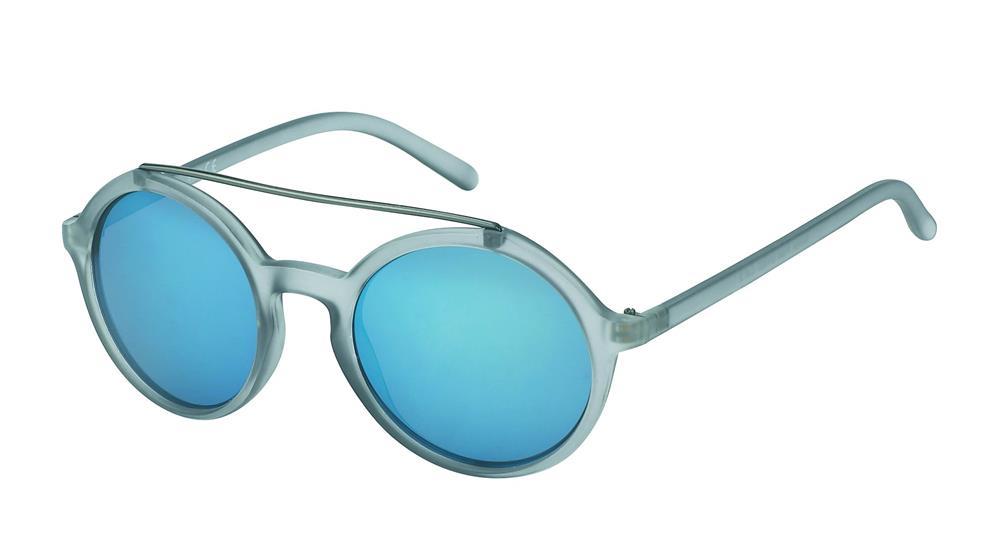 Sonnenbrille rund Gläser Oberkante Metall Flat Top Vintage John Lennon 400UV getönt verspiegelt