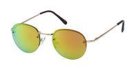 Load image into Gallery viewer, Sonnenbrille rund 400UV John Lennon Style randlos Metall dünn Steg Knick
