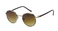 Load image into Gallery viewer, Die Sonnenbrille rund John Lennon Metallgestell dünn bietet ein retro-inspiriertes Design mit getönten Gläsern, UV 400 Schutz und edlen goldenen Metallrahmen – perfekt für stilvollen, klassischen Sonnenschutz.
