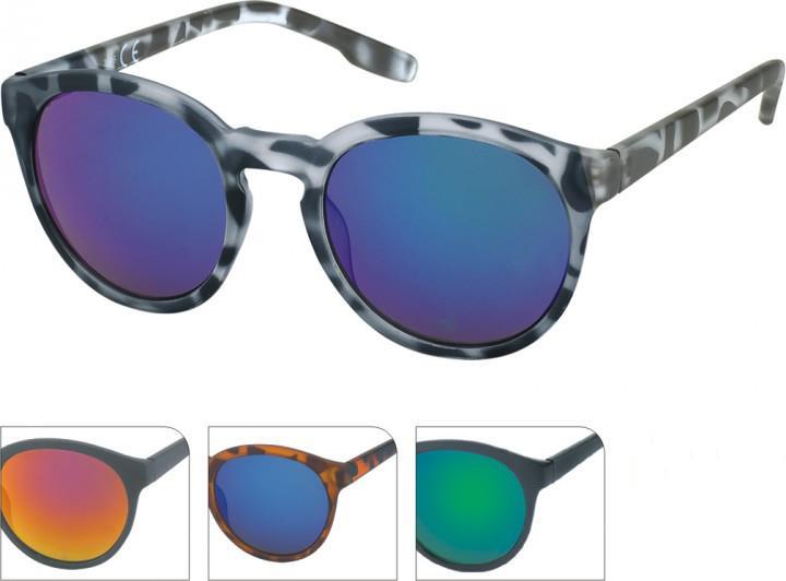 Sonnenbrille rund John Lennon bunt verspiegelt Vintage 400UV Schlüssellochsteg