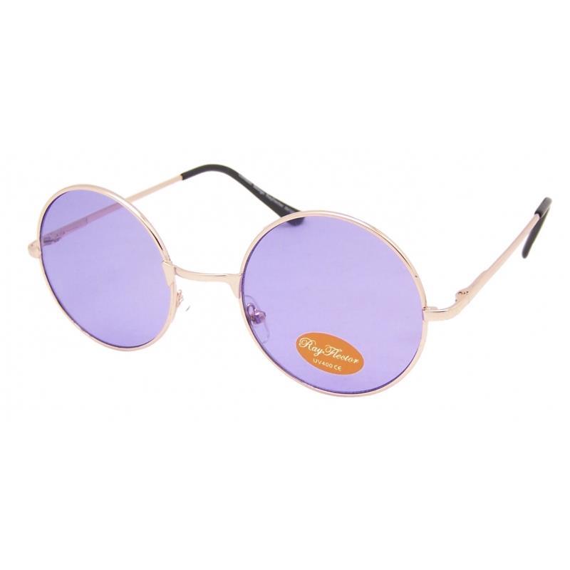Sonnenbrille rund Glamour goldfarben John Lennon getönt 400UV Vintage