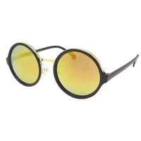 Load image into Gallery viewer, Sonnenbrille rund dick Vintage 400UV Metallsteg golden John Lennon Stil
