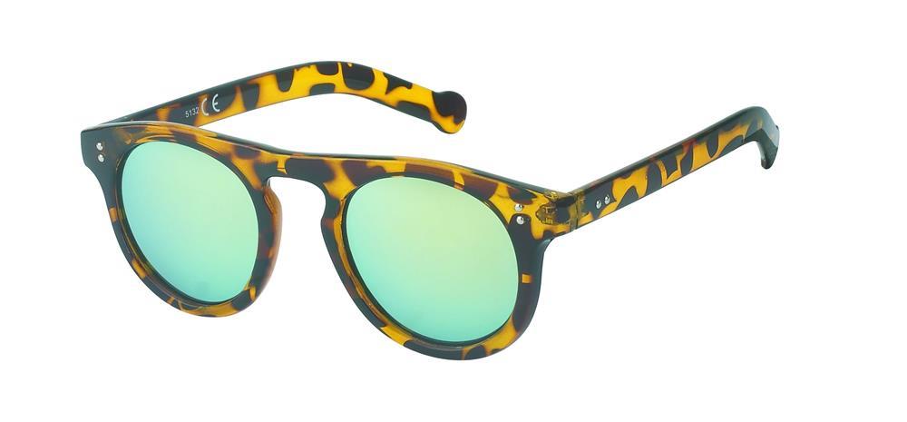 Sonnenbrille rund John Lennon Style Punkte Vintage Retro 400UV Panto getigert