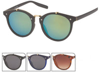 Load image into Gallery viewer, Sonnenbrille Panto Round 400 UV Steg hoch Metall Rahmen Innenseite Punkte
