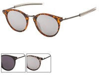 Cargar imagen en el visor de la galería, Sonnenbrille Panto Round Glasses 400 UV Steg hoch eckig Metall Bügel gerade
