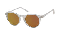 Load image into Gallery viewer, Sonnenbrille Panto Round Glasses 400 UV verspiegelt Pünktchen klar
