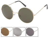 Load image into Gallery viewer, Sonnenbrille groß Round Glasses Lennon-Style 400 UV Metall getönt langer Steg
