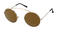 Load image into Gallery viewer, Sonnenbrille Round Glasses 400 UV Metall Bügeloberkante statt Steg verspiegelt
