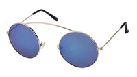 Load image into Gallery viewer, Sonnenbrille Round Glasses 400 UV Metall Bügeloberkante statt Steg verspiegelt

