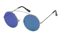 Load image into Gallery viewer, Sonnenbrille Round 400 UV Metall Bügeloberkante statt Steg bunt verspiegelt
