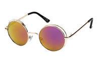 Cargar imagen en el visor de la galería, Sonnenbrille Round Glasses John-Lennon-Style 400UV Metalldoppelrahmen verspiegelt
