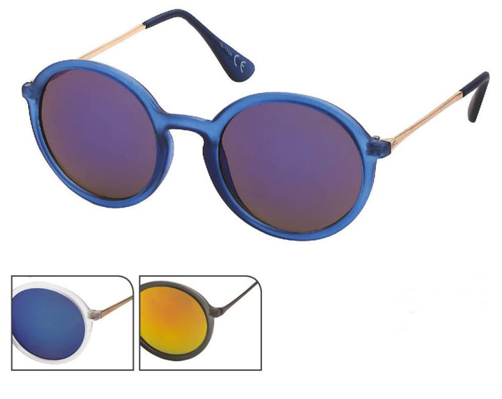 Sonnenbrille Pilotenbrille 400 UV Round Glasses dünne Metallbügel Pantosteg