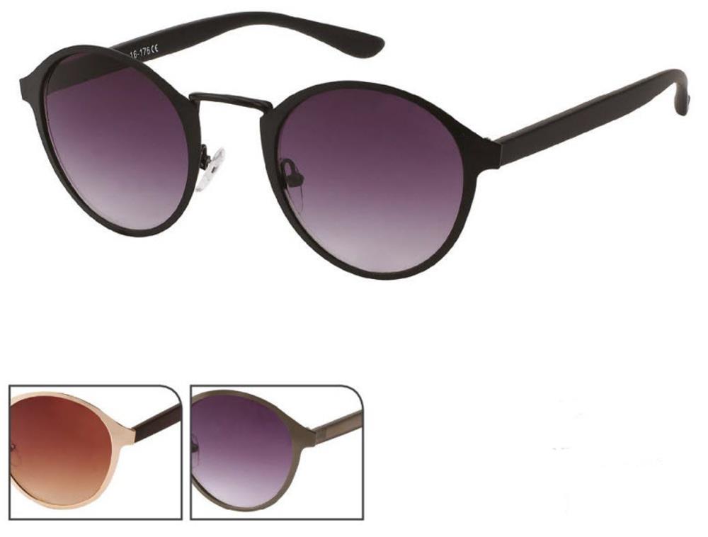 Sonnenbrille Vintage 400 UV Panto Metallrahmen getönt Bogensteg round glasses