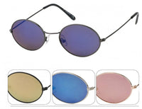 Cargar imagen en el visor de la galería, Sonnenbrille ovale kleine Gläser Knicksteg Metallrahmen 400 UV verspiegelt
