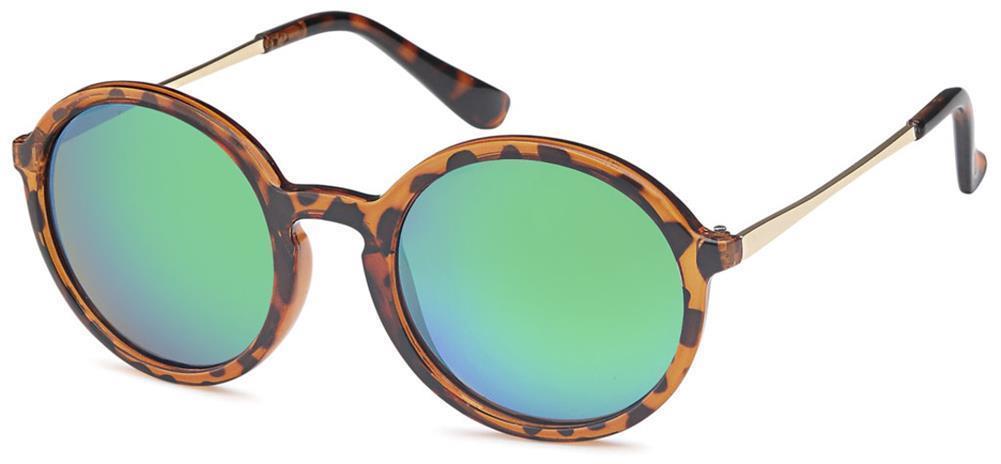 Sonnenbrille Panto große Round Glasses dünne Metallbügel 400 UV