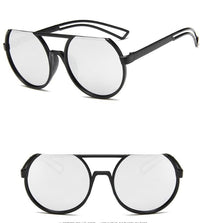 Load image into Gallery viewer, Sonnenbrille Flat-Top Round Glasses Retro oben frameless 400UV verspiegelt
